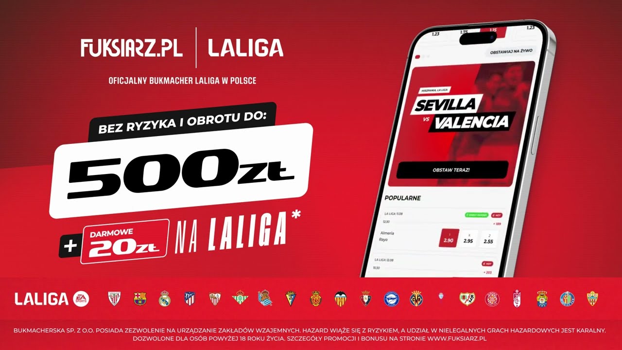 Fuksiarz oficjalnym partnerem LALIGA. Oferta powitalna